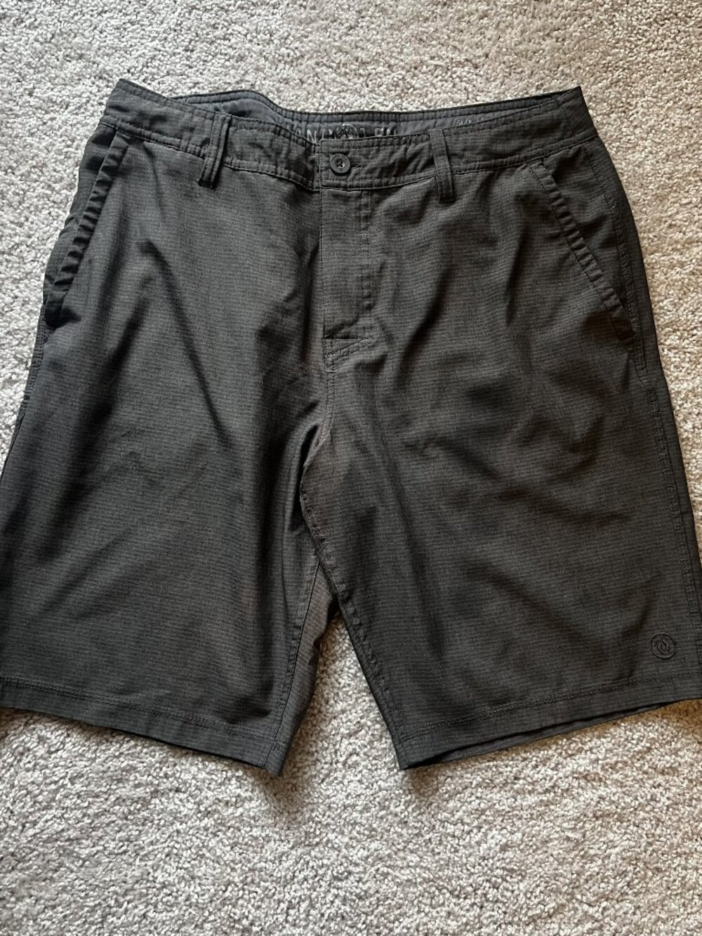 Hang Ten Mens Hybrid Board Shorts Size 34 Gray Striped Quick Dry